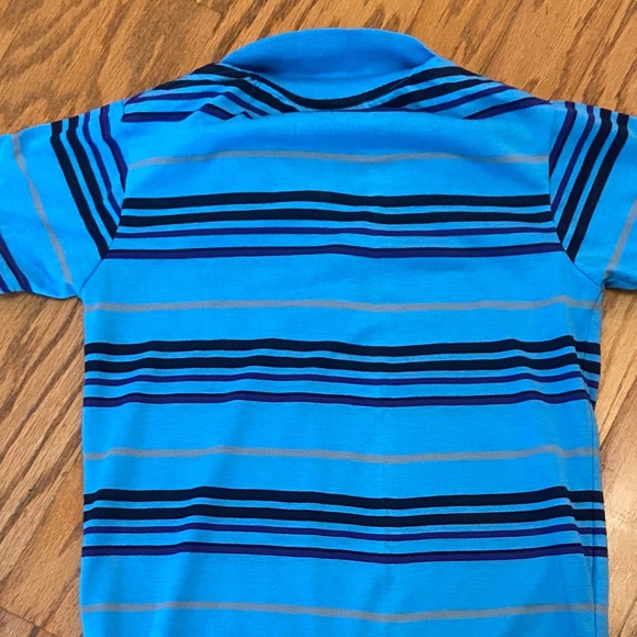 NWT Kid’s Boy’s Blue Striped Polo Shirt 14/16 - Picture 8 of 8